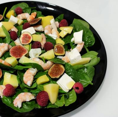 Ensalada de espinacas con higos/brevas