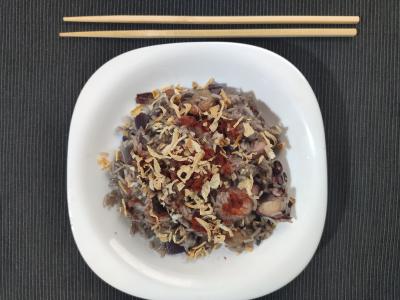 Arroz con pulpo y gambas