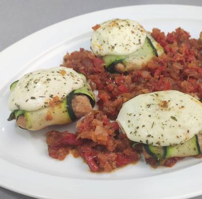 Raviolis de soja texturizada con calabacín
