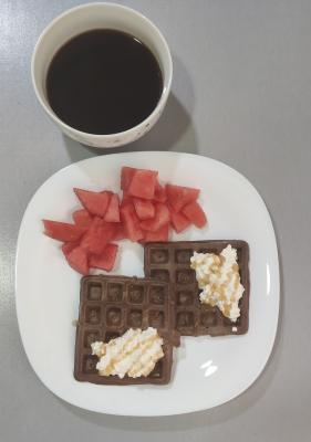Waffles de cacao